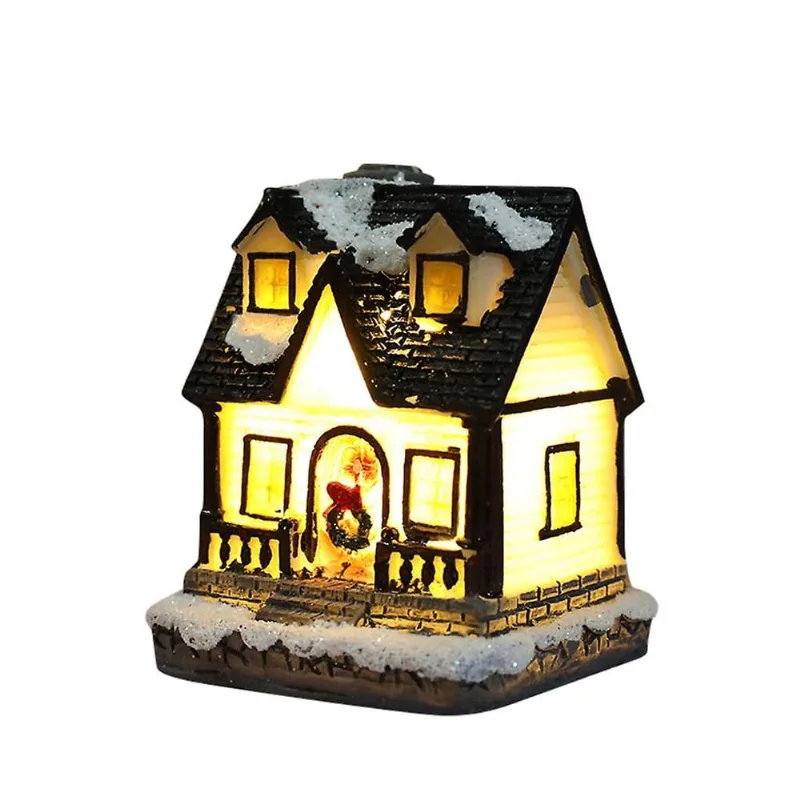 A mobília da casa em miniatura da resina conduziu a casa decora presentes