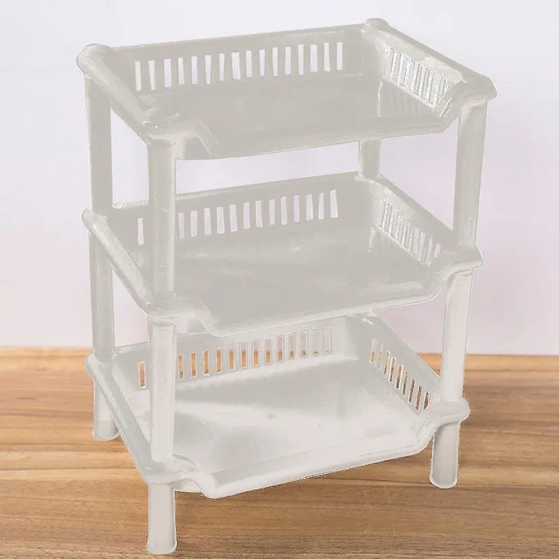 Organizador de canto de plástico de 3 camadas Banheiro Caddy prateleira Suporte de rack de armazenamento de cozinha