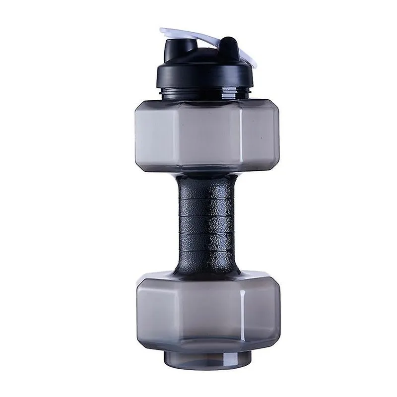 Halteres de 2,6 L Garrafa de água grande Esporte grátis Corrida Fitness Chaleira Ginásio
