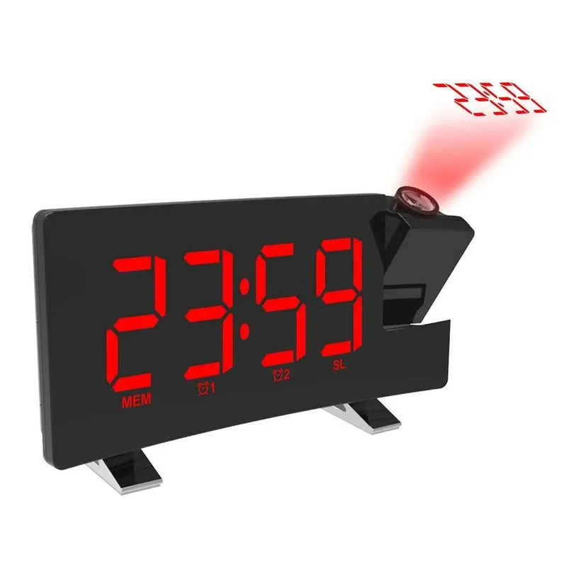 O rádio despertador da soneca de Digitas Lcd conduziu a projeção da parede/teto da exposição a cores