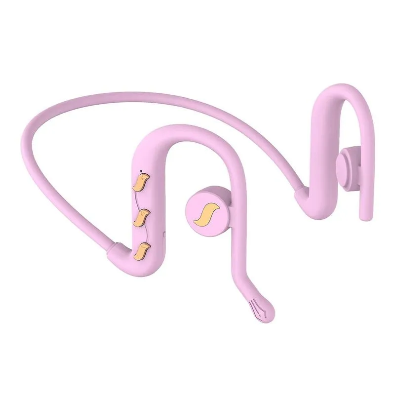 Fone de ouvido sem fio Bluetooth Fones de ouvido de condução óssea Lâmpada colorida LED Bluetooth 5.0 Fones de ouvido sem fio Sport Máximo