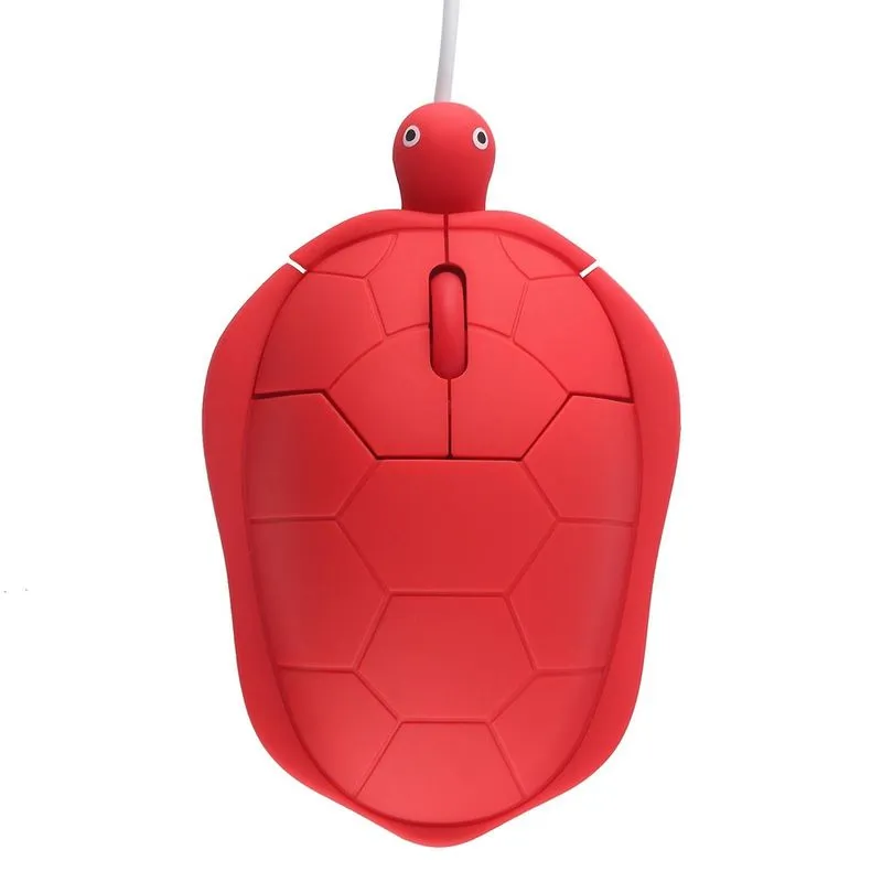 Mouse com fio usb criativo 3d bonito animal tartaruga em forma de rato óptico