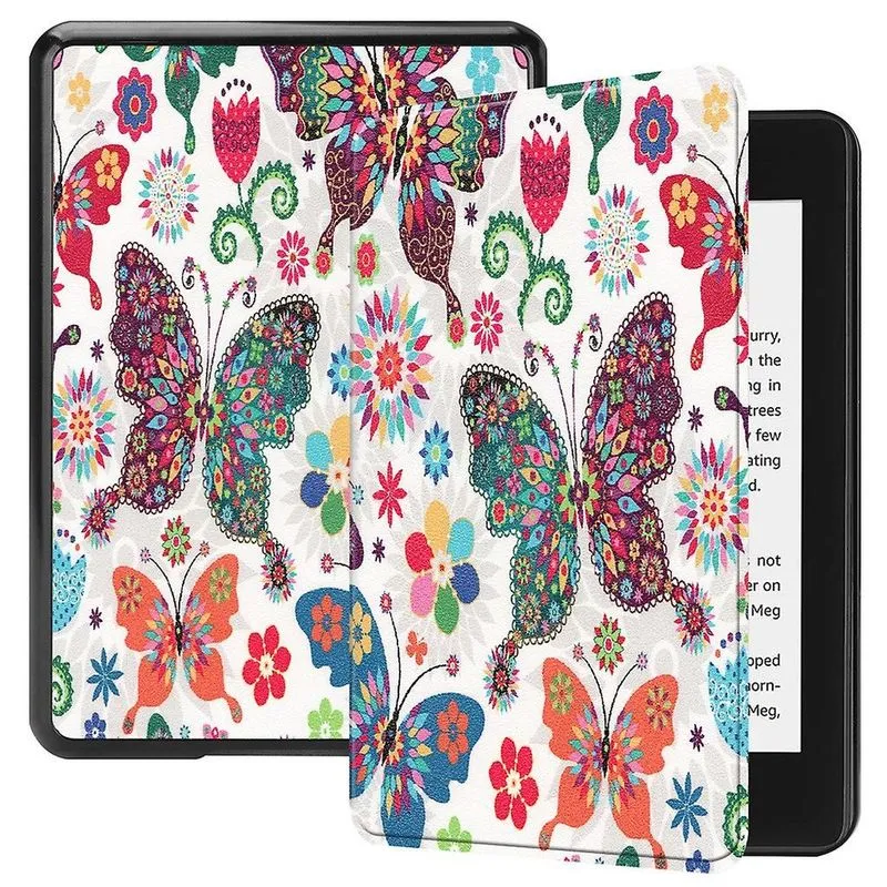 Para o novo Kindle Paperwhite 4 2018 Smart Thin Leather Sleep Awake Flip Case Capa