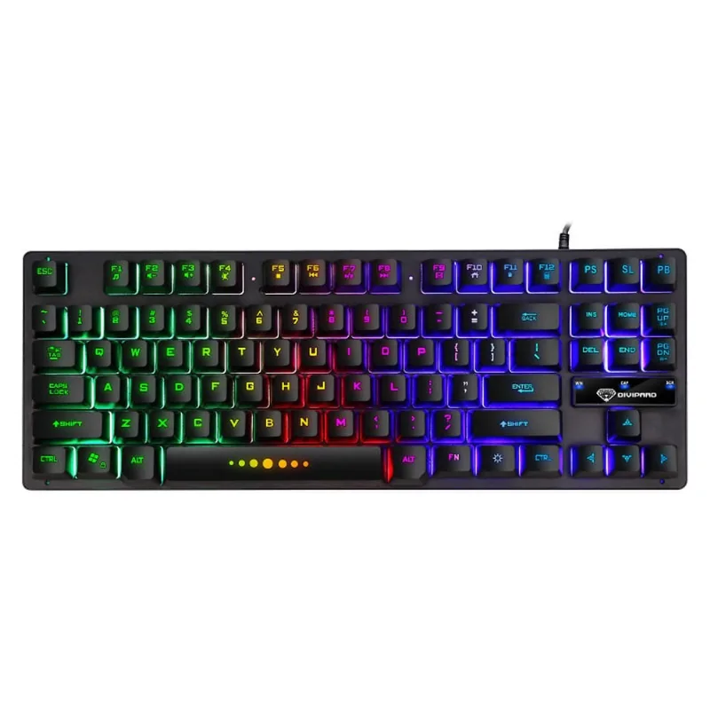 Gk-10 87 Teclas Rgb Teclado Mecânico Para Jogos Com Fio Retroiluminado Para pc Desktop Gamers