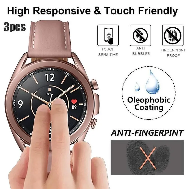 Protetor de tela de vidro temperado para Samsung Galaxy Watch 3 45mm