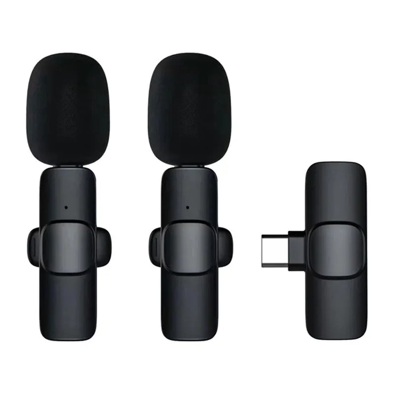 Microfone de lapela sem fio para iphone para ipad, microfone sem fio plug-play para gravação, transmissão ao vivo, redução de ruído de sincronização automática