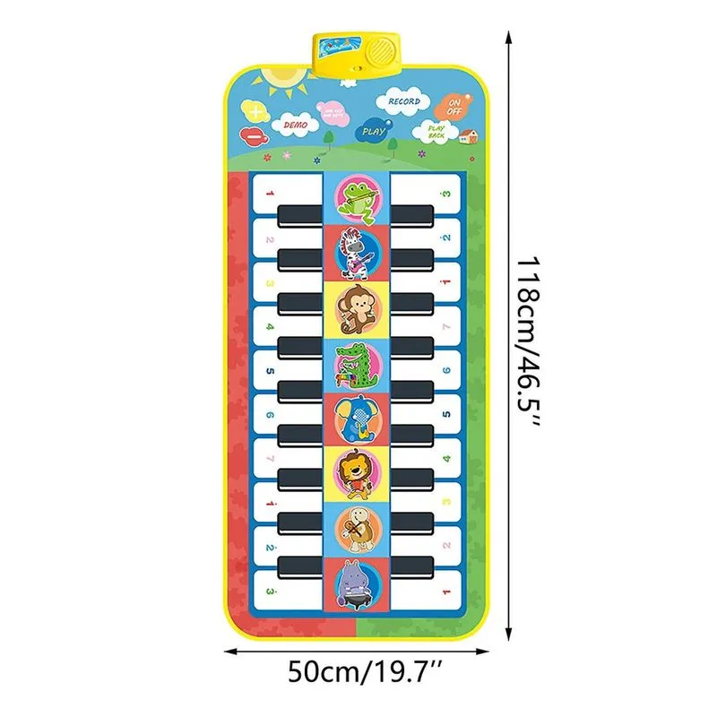 Cobertor de piano duplo infantil Cobertor de música dupla Cobertor de dança de brinquedo interativo Pedal Piano