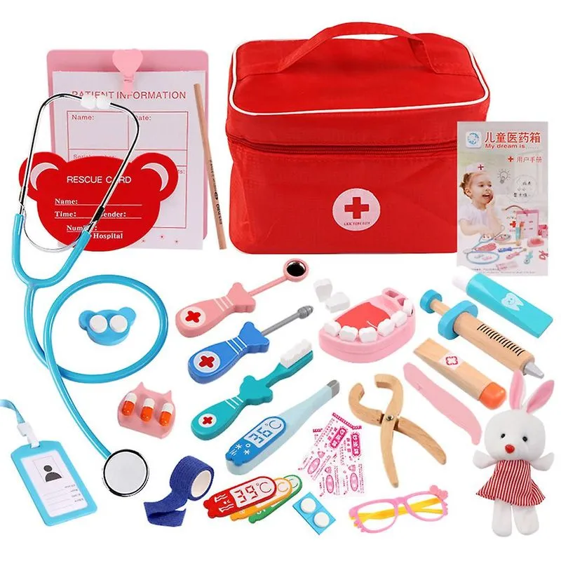 Conjunto De Brincar Médico Enfermeira Dentista Infantil - Atributo De Papel-cingido