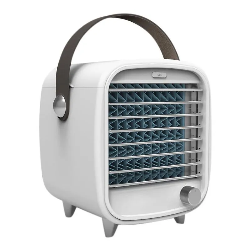 Condicionador de ar conduzido portátil pequeno usb desktop ventilador embutido caixa de gelo