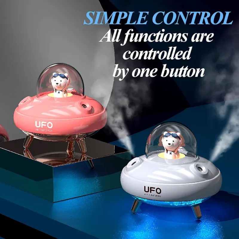 Mini Pulverizador Duplo Colorido Night Light Quarto Pulverizador Humidificador