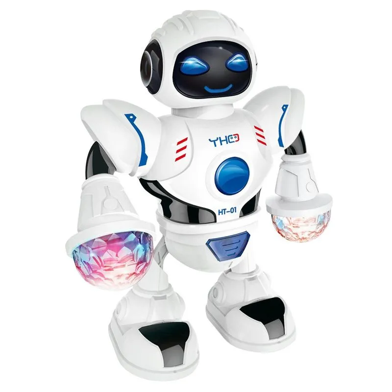 Brinquedo de robô de dança elétrica automática Led Light Music Dance Robot Atmosfera Light Natal