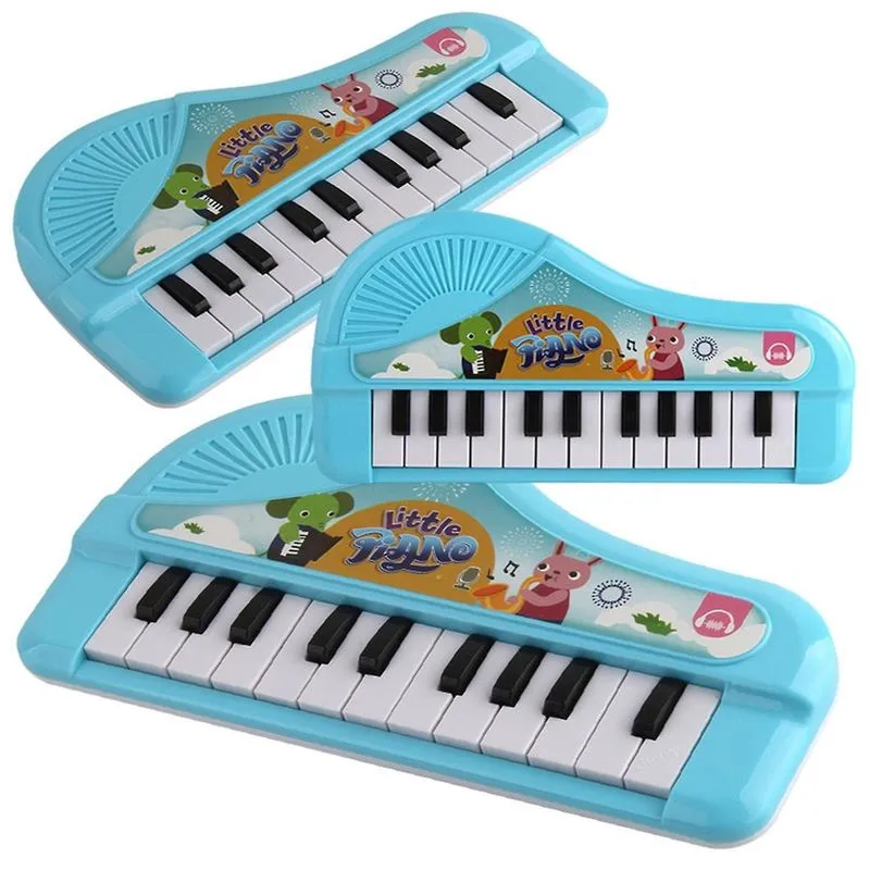 Teclado elétrico do piano das crianças, mini brinquedo do piano do bebê com 22 teclas, brinquedo musical do piano