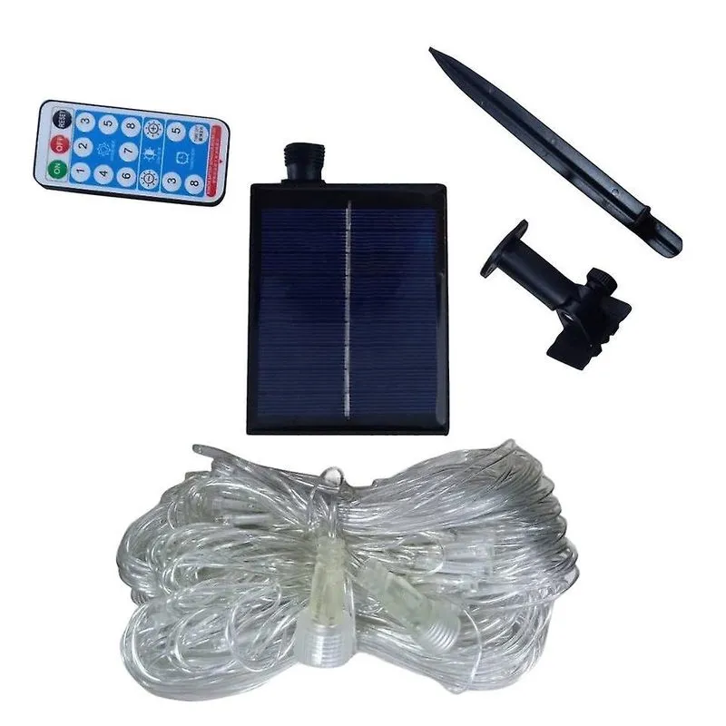 A corda líquida solar da malha ilumina luzes conduzidas impermeáveis exteriores para o Natal