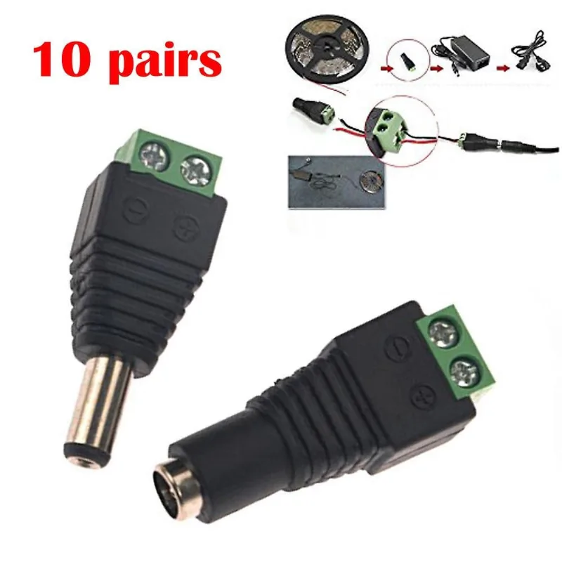 Conector fêmea masculino do contato da tomada da fonte de alimentação da c. C. 12v de 10pair para a tira conduzida