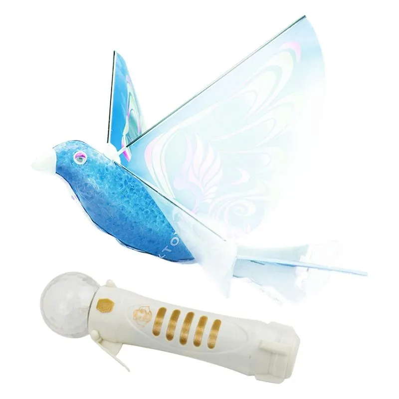 Controle remoto gratuito Flying Bird Elétrico Luminoso Novo e Peculiar Brinquedo de pássaro controlado por fio para crianças