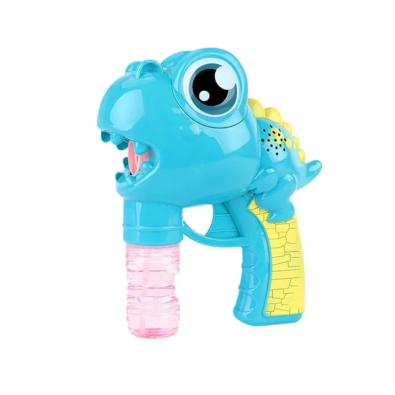 Máquina elétrica da bolha do dinossauro das crianças bolha automática que sopra 100ml