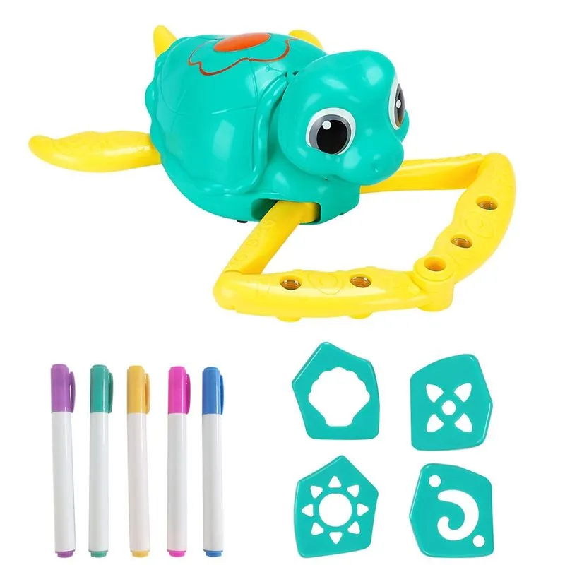 Brinquedos de pintura infantil Bebê Crianças aprendem tartaruga pequena digitalização inteligente brinquedo de pintura diy