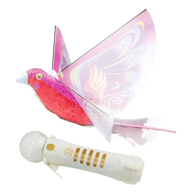 Controle remoto gratuito Flying Bird Elétrico Luminoso Novo e Peculiar Brinquedo de pássaro controlado por fio para crianças