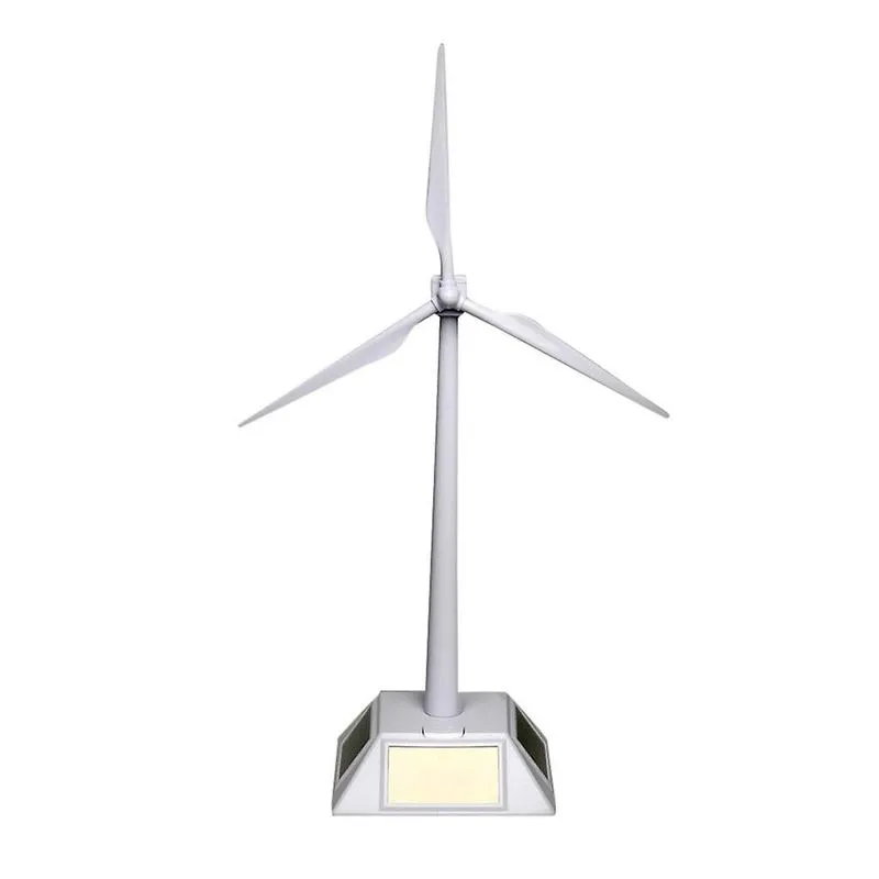 Moinho de vento solar modelo de ventilador giratório quebra-cabeça diy brinquedos ambientais montados