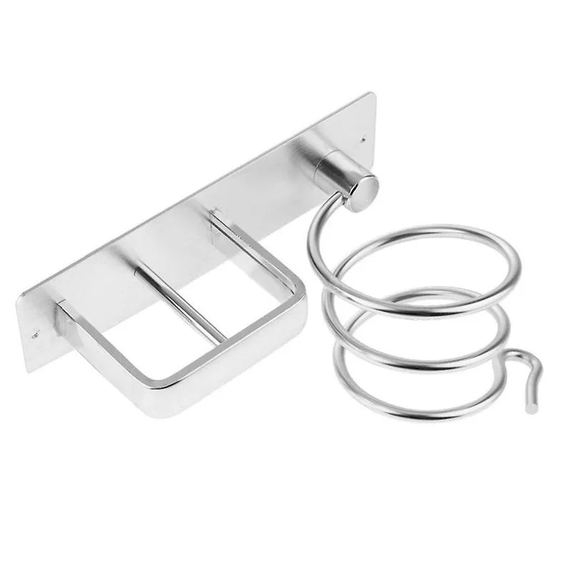 Sliver Metal Wall Secador de Cabelo Titular Armário Alisadores Armazenamento Stand Rack