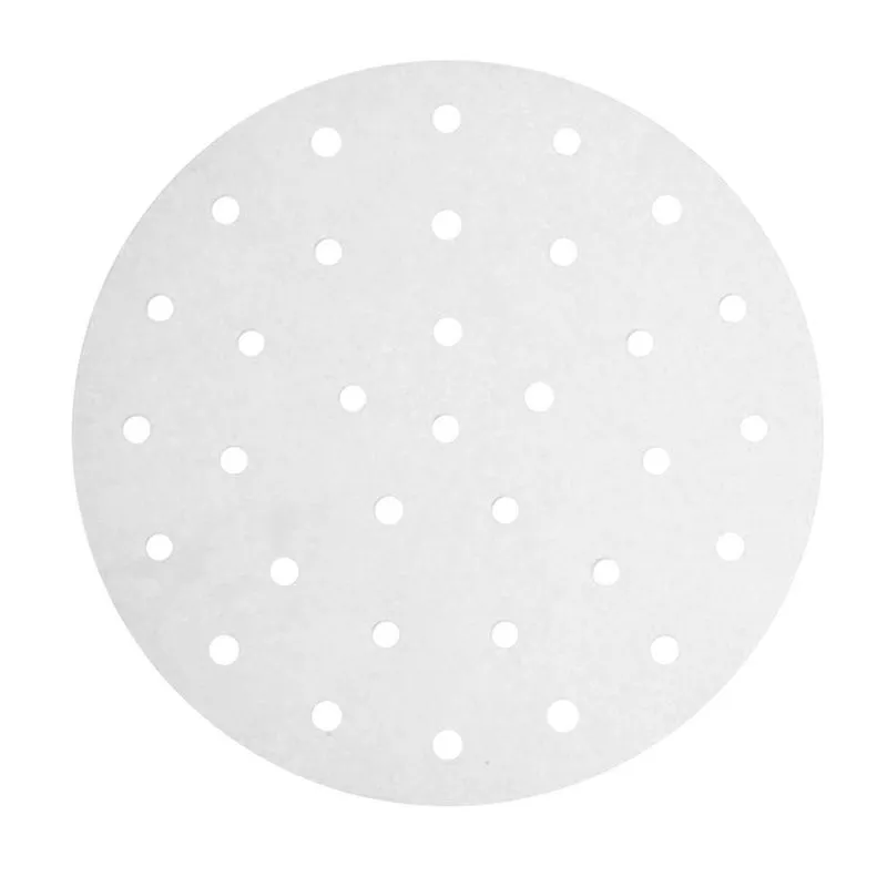 Papel perfurado de papel absorvente de óleo 100pcs para panelas de serpentina de fritadeira de ar de 8 polegadas