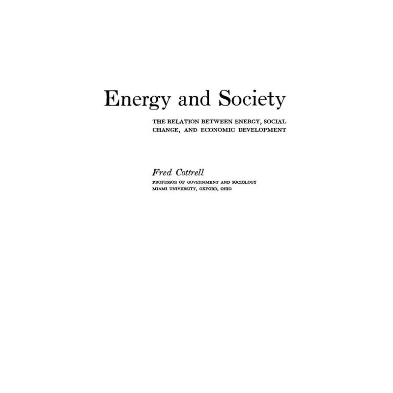 Energy and Society
