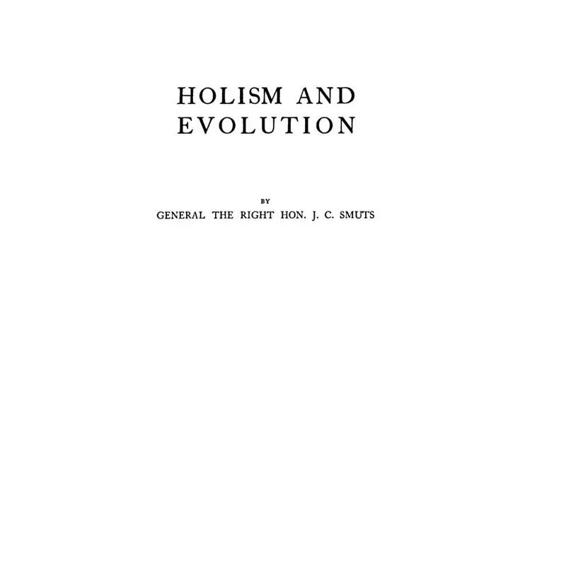 Holism and Evolution