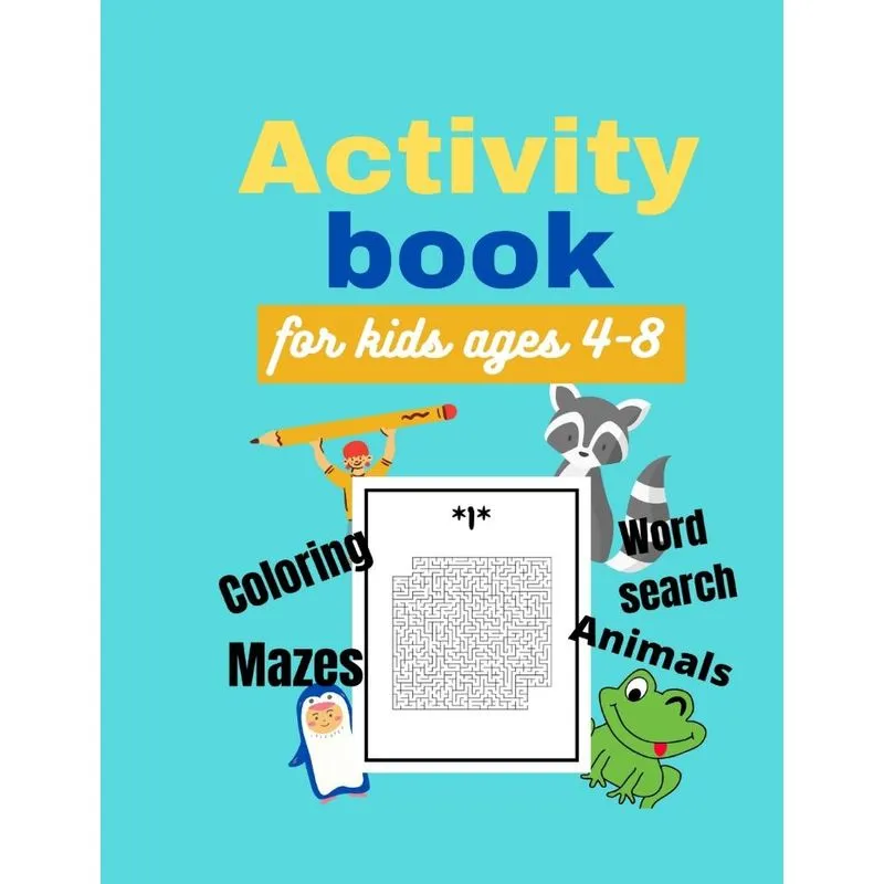 Activity Book for Kids Ages 4-8