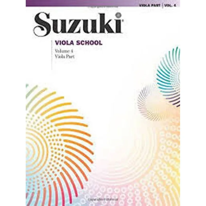 SUZUKI VIOLA SCHOOL - VOL 4 - VIOLA PART