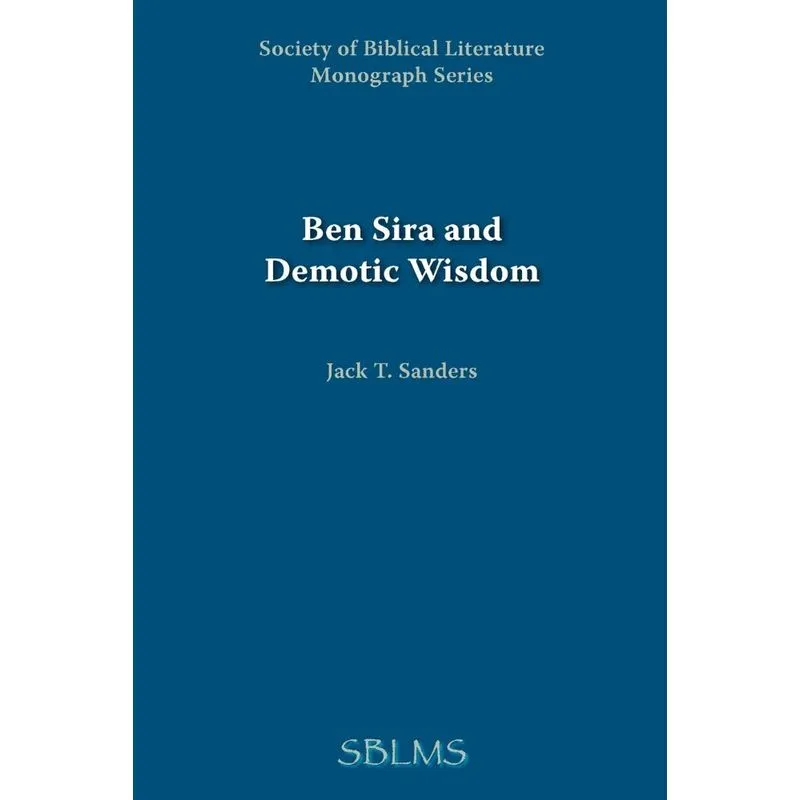Ben Sira and Demotic Wisdom