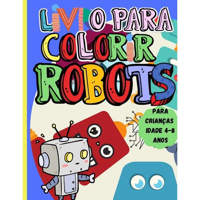 Livro Para Colorir Robots