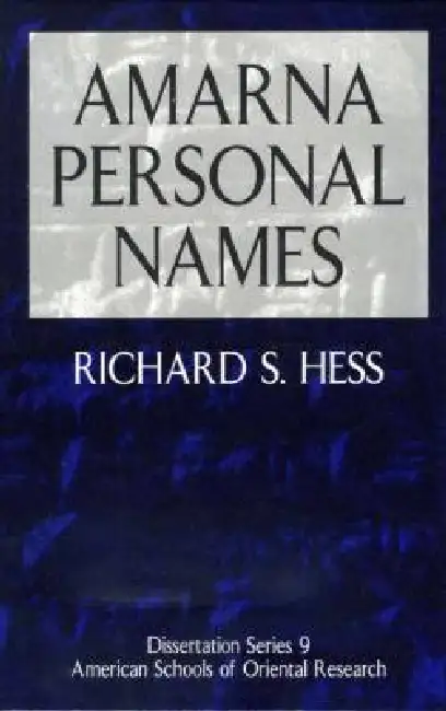 Amarna Personal Names Hardcover