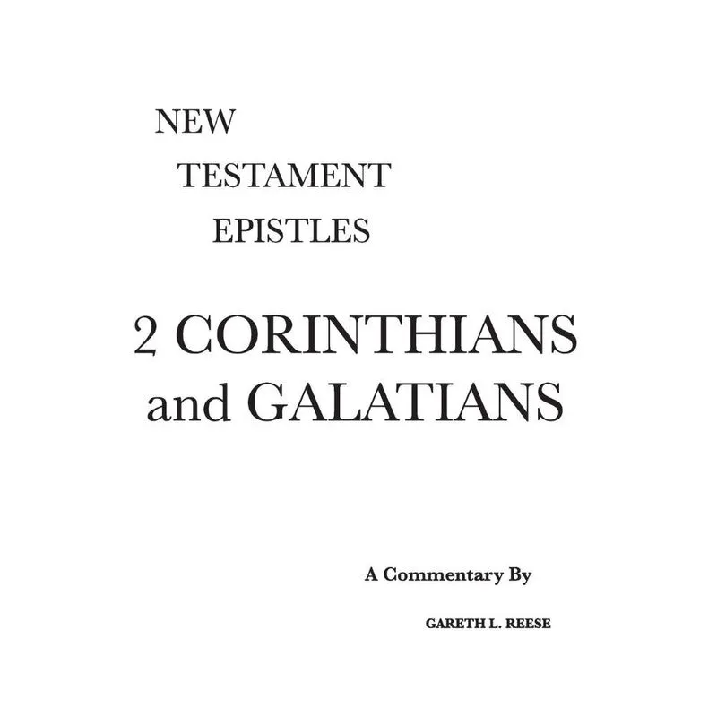 2 Corinthians and Galatians