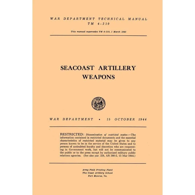 Seacoast Artillery Weapons