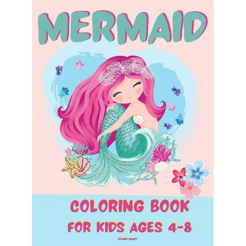 MERMAID COLORING BOOK FOR KIDS 4-8