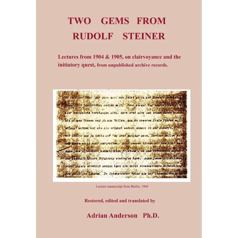 Two Gems from Rudolf Steiner
