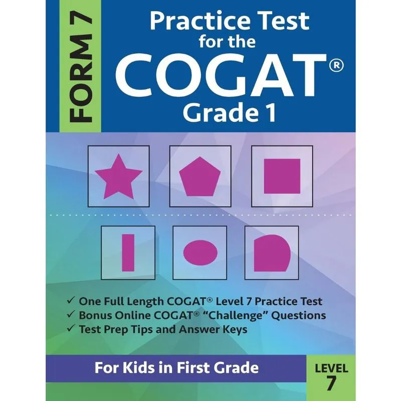 Practice Test for the CogAT Grade 1 Form 7 Level 7
