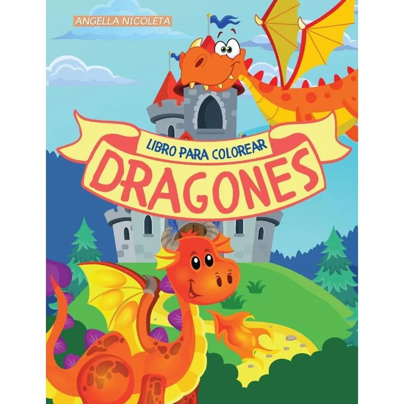 Dragones Libro para colorear