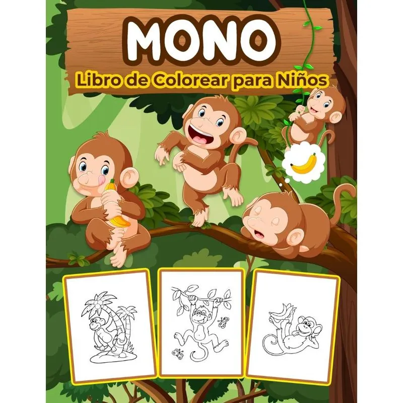 Monos Libro de Colorear para Niños
