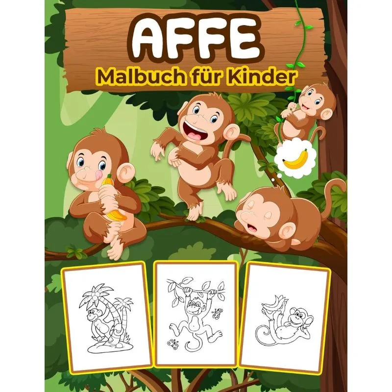 Affe Malbuch für Kinder