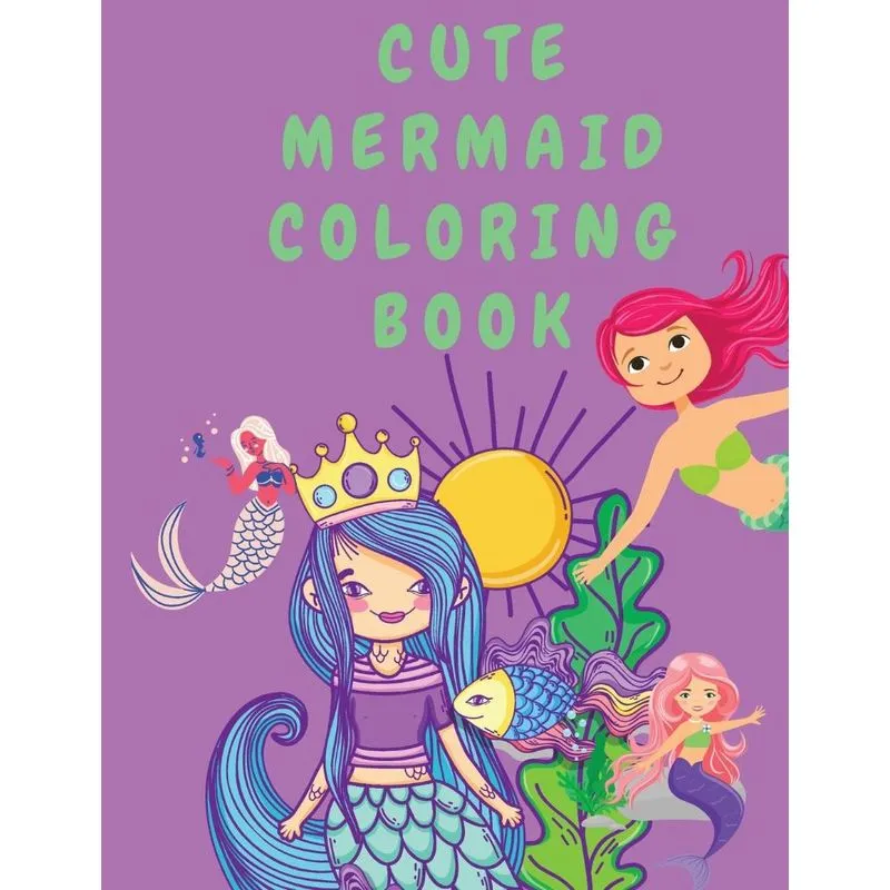 Cute Mermaid Coloring Book