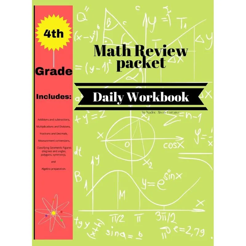 4th Grade Math Review Packet Daily Workbook