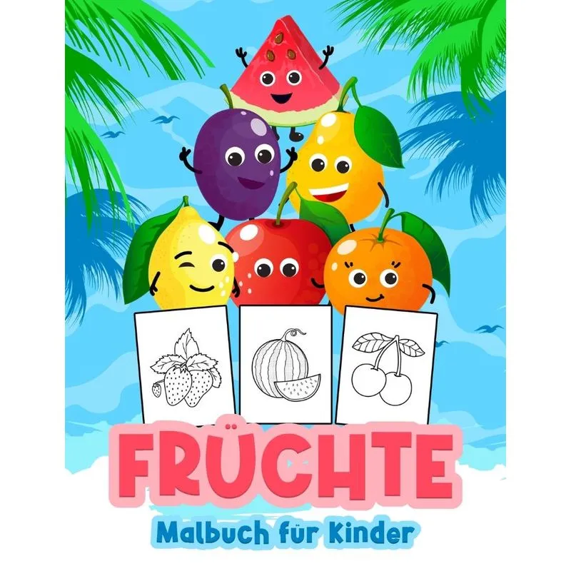 Früchte Malbuch für Kinder