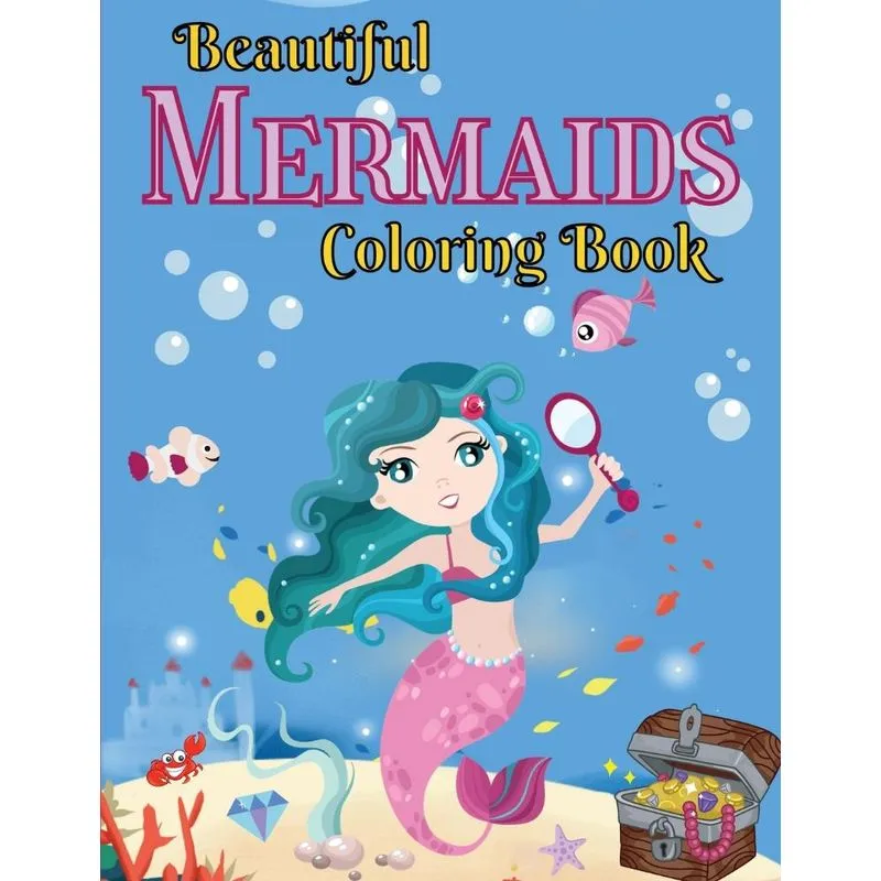 Beautiful Mermaids Coloring Book
