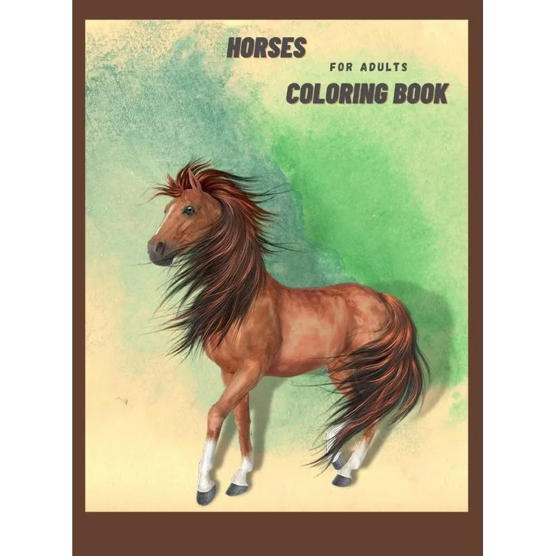 Horse coloring book for adults
