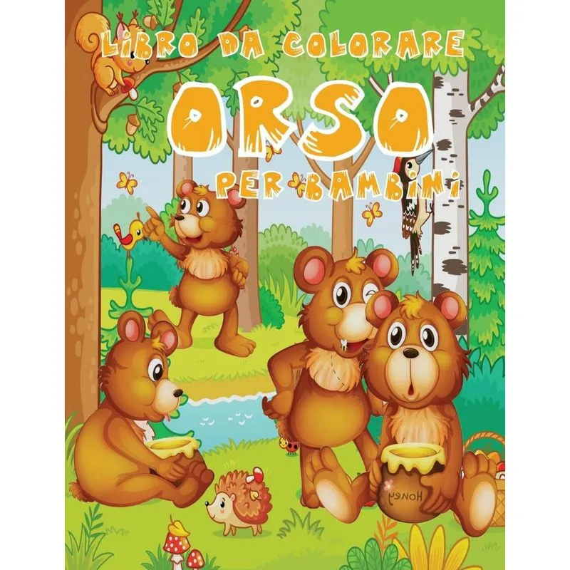 Libro da Colorare Orso per Bambini