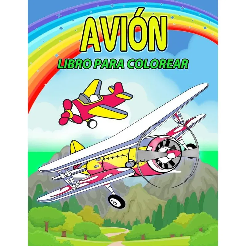 Avión Libro para Colorear