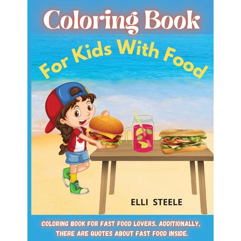 Coloring Book For Kids With Food