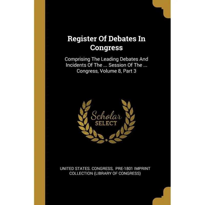Register Of Debates In Congress