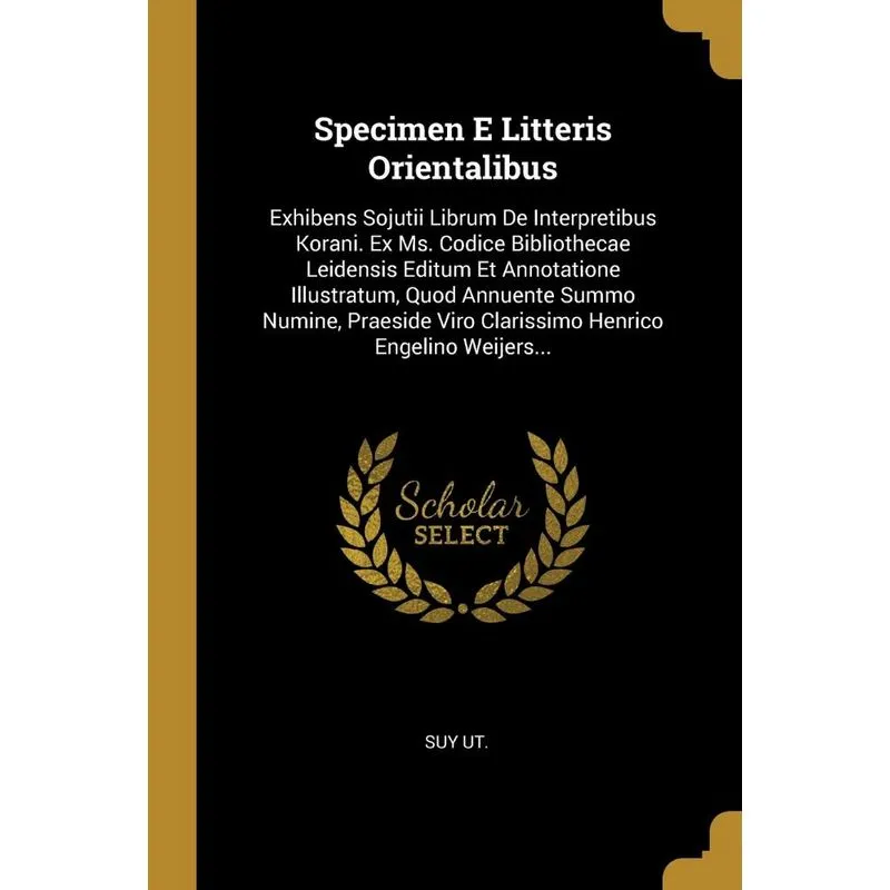 Specimen E Litteris Orientalibus